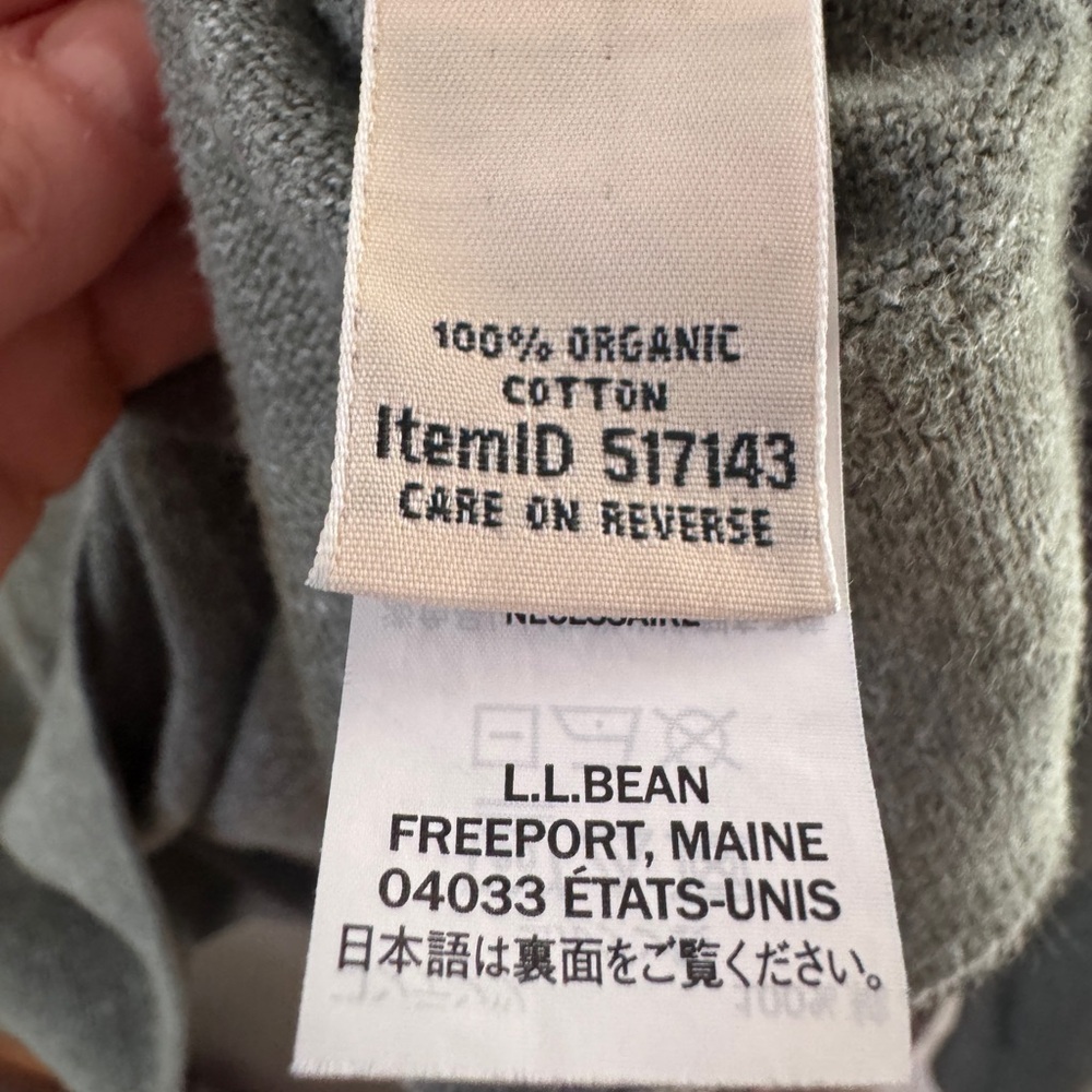 L.L. Bean Women's Organic Cotton Crew Neck Slub Sweater in Sea Green - Picture 8 of 9